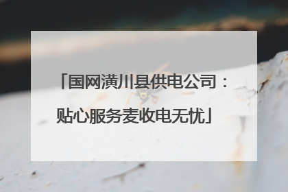 国网潢川县供电公司：贴心服务麦收电无忧