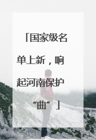 国家级名单上新，响起河南保护“曲”