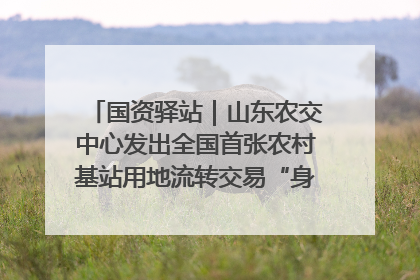 国资驿站｜山东农交中心发出全国首张农村基站用地流转交易“身份证”；“湾区跨境绿运通”上线