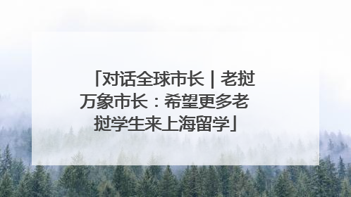 对话全球市长｜老挝万象市长：希望更多老挝学生来上海留学