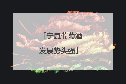 宁夏葡萄酒发展势头强