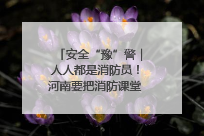 安全“豫”警｜人人都是消防员！河南要把消防课堂搬进社区第一线