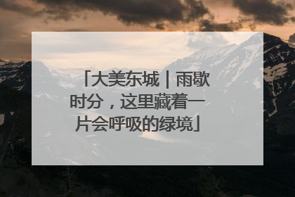 大美东城｜雨歇时分，这里藏着一片会呼吸的绿境