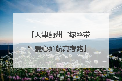 天津蓟州“绿丝带”爱心护航高考路