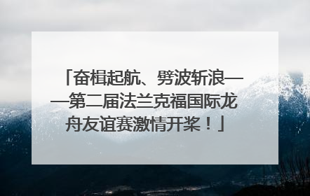 奋楫起航、劈波斩浪——第二届法兰克福国际龙舟友谊赛激情开桨！