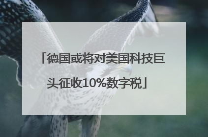 德国或将对美国科技巨头征收10%数字税