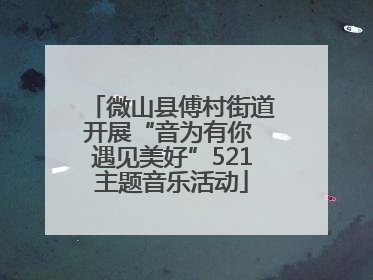 微山县傅村街道开展“音为有你 遇见美好”521主题音乐活动