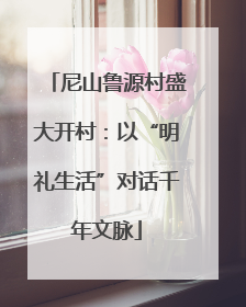 尼山鲁源村盛大开村：以“明礼生活”对话千年文脉