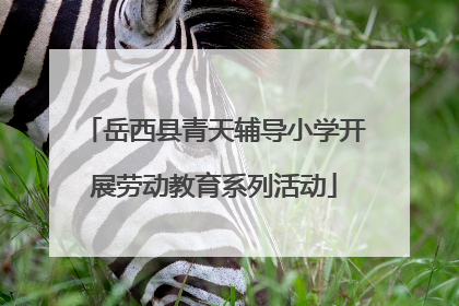 岳西县青天辅导小学开展劳动教育系列活动