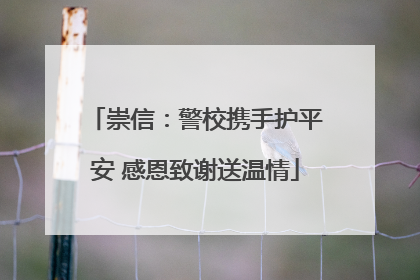 崇信：警校携手护平安 感恩致谢送温情