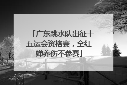广东跳水队出征十五运会资格赛，全红婵养伤不参赛