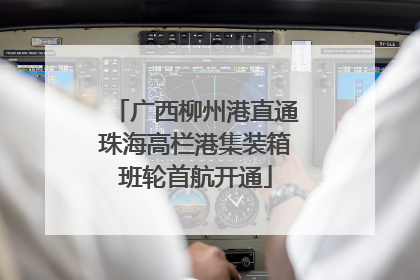 广西柳州港直通珠海高栏港集装箱班轮首航开通
