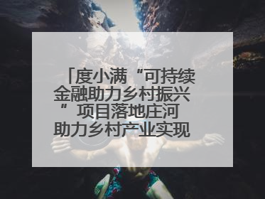 度小满“可持续金融助力乡村振兴”项目落地庄河 助力乡村产业实现绿色转型