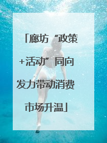 廊坊“政策+活动”同向发力带动消费市场升温