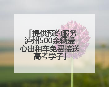 提供预约服务 泸州500余辆爱心出租车免费接送高考学子