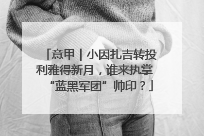 意甲｜小因扎吉转投利雅得新月，谁来执掌“蓝黑军团”帅印？