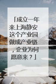 成立一年来上海静安这个产业园做成产业链，企业为何愿意来？