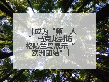 成为“第一人” 马克龙到访格陵兰岛展示“欧洲团结”