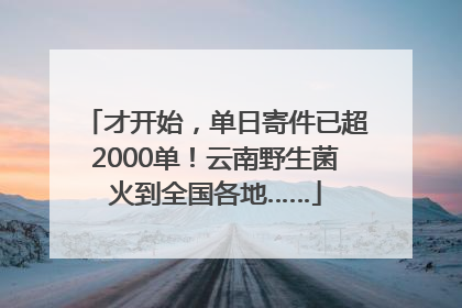 才开始，单日寄件已超2000单！云南野生菌火到全国各地……