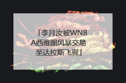 李月汝被WNBA西雅图风暴交易至达拉斯飞翼