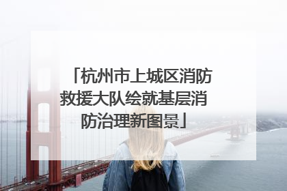 杭州市上城区消防救援大队绘就基层消防治理新图景