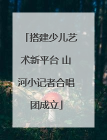 搭建少儿艺术新平台 山河小记者合唱团成立