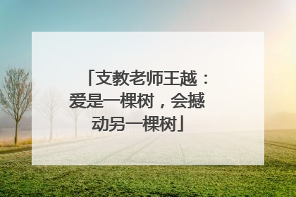 支教老师王越：爱是一棵树，会撼动另一棵树