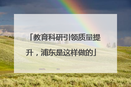 教育科研引领质量提升，浦东是这样做的