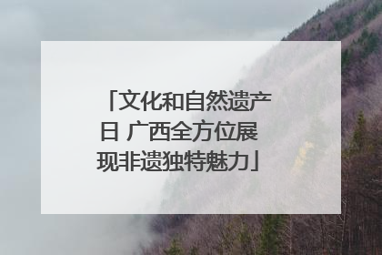 文化和自然遗产日 广西全方位展现非遗独特魅力