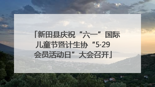 新田县庆祝“六一”国际儿童节暨计生协“5·29会员活动日”大会召开