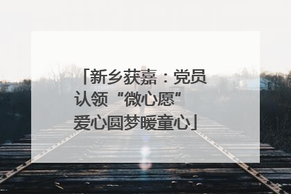新乡获嘉：党员认领“微心愿” 爱心圆梦暖童心