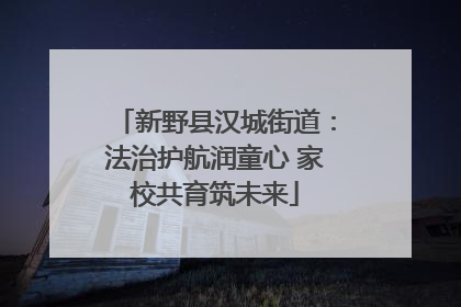 新野县汉城街道：法治护航润童心 家校共育筑未来