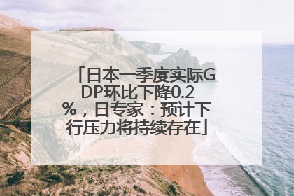 日本一季度实际GDP环比下降0.2%，日专家：预计下行压力将持续存在