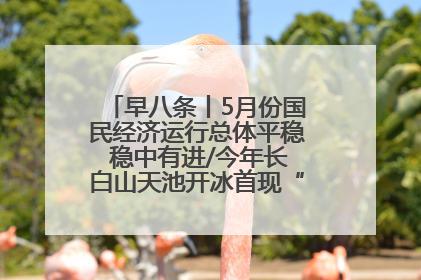 早八条丨5月份国民经济运行总体平稳 稳中有进/今年长白山天池开冰首现“文武双全”奇观