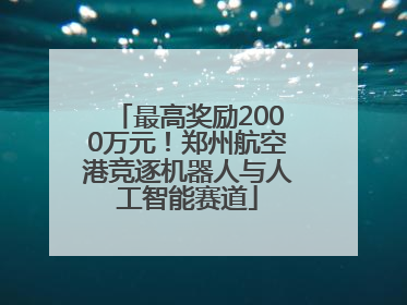最高奖励2000万元！郑州航空港竞逐机器人与人工智能赛道