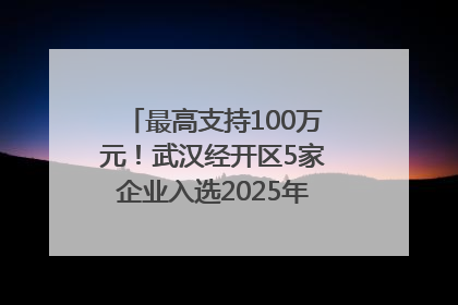 最高支持100万元！武汉经开区5家企业入选2025年度武汉市重点研发计划拟立项项目名单