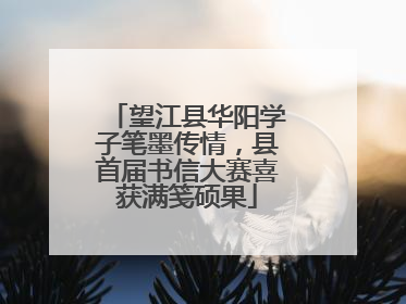望江县华阳学子笔墨传情，县首届书信大赛喜获满笺硕果