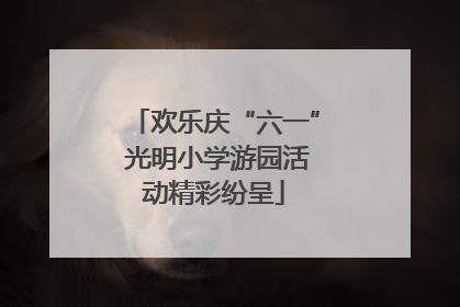 欢乐庆“六一” 光明小学游园活动精彩纷呈