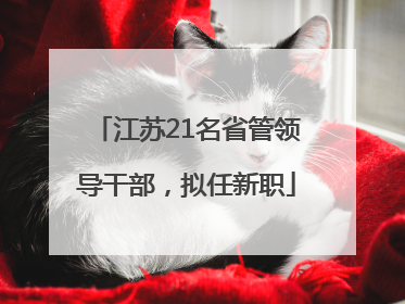 江苏21名省管领导干部，拟任新职