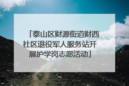泰山区财源街道财西社区退役军人服务站开展护学岗志愿活动