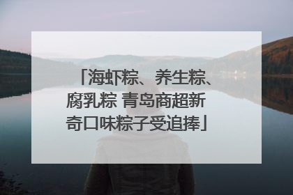 海虾粽、养生粽、腐乳粽 青岛商超新奇口味粽子受追捧