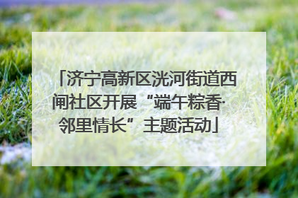 济宁高新区洸河街道西闸社区开展“端午粽香·邻里情长”主题活动