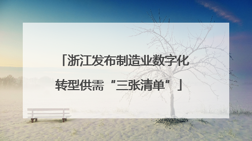 浙江发布制造业数字化转型供需“三张清单”