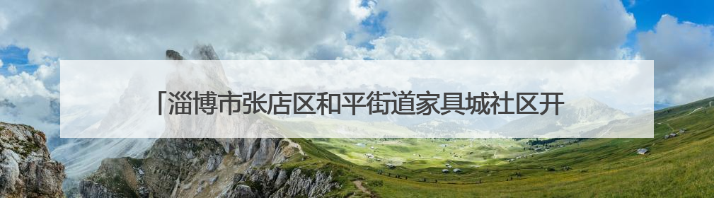 淄博市张店区和平街道家具城社区开展“夜市办”为民服务零距离活动