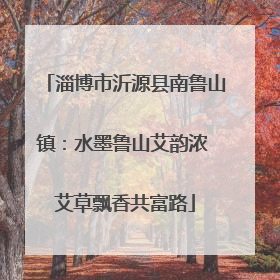 淄博市沂源县南鲁山镇：水墨鲁山艾韵浓 艾草飘香共富路