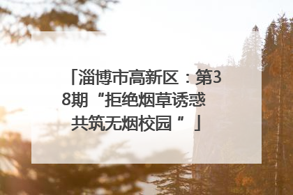 淄博市高新区：第38期“拒绝烟草诱惑 共筑无烟校园 ”