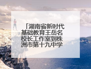 湖南省新时代基础教育王岳名校长工作室到株洲市第十九中学开展研修活动