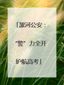 漯河公安：“警”力全开 护航高考
