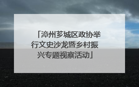 漳州芗城区政协举行文史沙龙暨乡村振兴专题视察活动