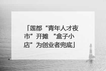 莲都“青年人才夜市”开摊 “盒子小店”为创业者兜底